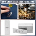 thumbnail image 4 of 30Pcs Rectangle Stamping Blanks 1.9x0.7 Inch Stainless Steel Metal Business Card 304 Engraving Blank Tags Laser Engraving Stainless Cards for Laser Engraving Metal Stamping 1mm Thick, 4 of 9