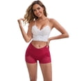thumbnail image 4 of DARING DIVA Women's Lace Seamless Tummy Control Hip Lifting Panties S Burgundy, 4 of 6
