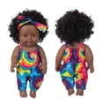 thumbnail image 2 of Baby Toy HUOGUO Bebé negro africano de piel negra de 30 cm con falda de encaje, 2 of 5