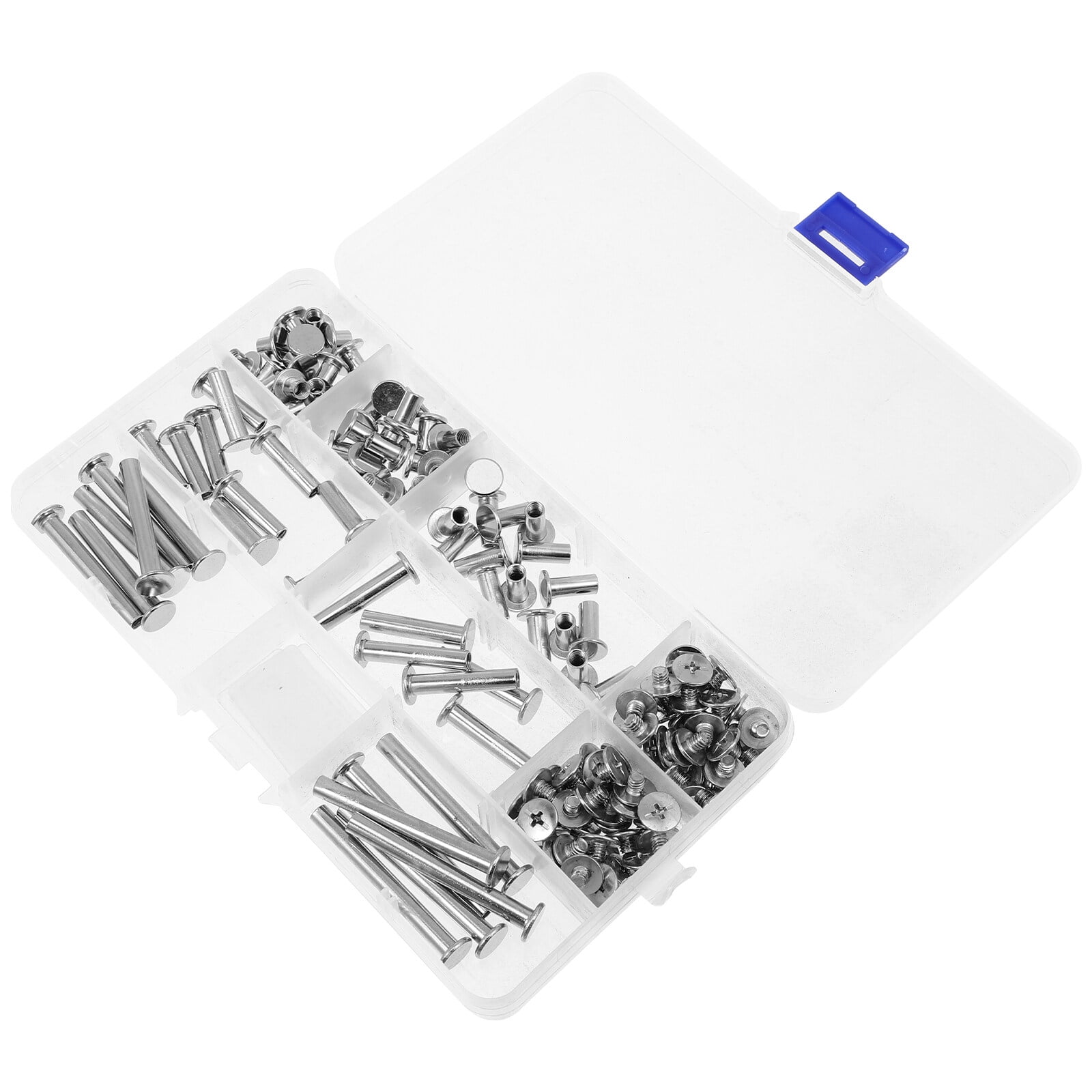 HONMEET Basious 80-Piece Stainless Steel Round Binding Screws for , Office, Wet Environments, 1.8×0.2×0.2in Set