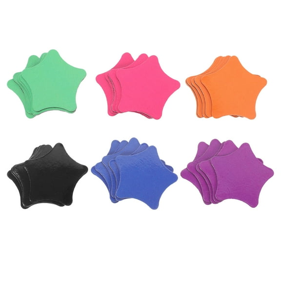 LEORX 30Pcs Magnetic Star Decorations for Refrigerator and Whiteboard Assorted Colors