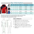 thumbnail image 7 of Men's Fake Two-piece Sports Sweatshirt with Long Sleeve Zipper Hooded Jacket - Color Block Casual Coat for Winter Activities, Christmas Gifts, and Outdoor Fun,Black,L, 7 of 7