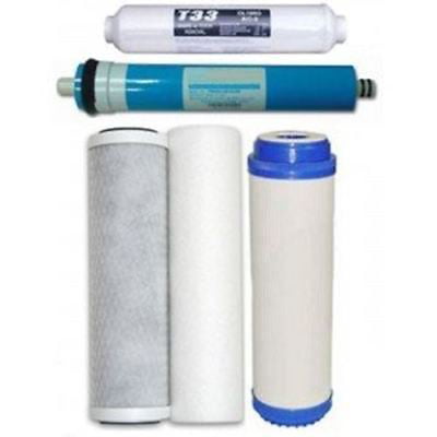 5 Stage Reverse Osmosis RO Water Filters Replacement Set with 50 GPD Membrane