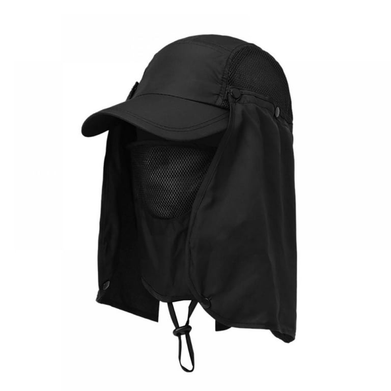 Mens Women Outdoor Sun Hat with Removable Face Neck Flap UV