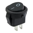 thumbnail image 2 of Universal Black 12 Volt 2 Pin Round On/Off Mini Rocker Switch Harness  (5/pack), 2 of 3