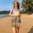 thumbnail image 3 of Balery Vintage Wildlife Protection Vestidos de verano para mujer con estampado: vestido holgado sin mangas, vestido playero informal y cómodo para días calurosos., 3 of 7