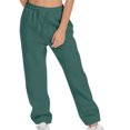 thumbnail image 2 of Dezsed Women's Sweatpants Casual Drawstring Sweat Pants Workout Athletic Joggers Pants Baggy Lounge Bottoms with Pockets Green M, 2 of 7