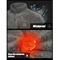 thumbnail image 4 of Men's Fleece Lined Jacket Fuzzy Sherpa Full Zip Thermal Coat Lightweight Outwear for Fall Winter (Heather Gray M), 4 of 7