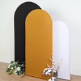 thumbnail image 6 of Balsa Circle 6 ft Gold Fitted Matte Spandex Round Top Wedding Arch Backdrop Stand Cover Party Events Decorations, 6 of 8