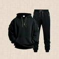 thumbnail image 2 of CONZONE Mens Sweatsuit 2 Piece Sets Casual Men's Jogging Tracksuit Set Solid Color Pullover Hoodie Sweatpants Sweat Suit for Men Cozy Fall Winter Athletic Track Suit Outfits, 2 of 4