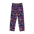 thumbnail image 2 of Vsdgher Skull rainbow star mushroom Print Mens Pajama Pants Sleep & Lounge Pants, PJ Bottoms With elastic waistb and Pockets, 2 of 5