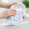 thumbnail image 2 of Blue Flower Kitchen Towels Decorative Set of 2,Blue Decoratice Dish Towels Hand Towels for Kitchen Home Decor 16"x24" Absorbent Drying Cloth Tea Towels for Baking, 2 of 5