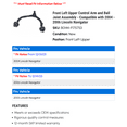 thumbnail image 2 of Front Left Upper Control Arm and Ball Joint Assembly - Compatible with 2004 - 2006 Lincoln Navigator 2005, 2 of 2