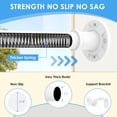 thumbnail image 3 of Long Tension Curtain Rod 31-112 inch White Shower Curtain Rods for Adjustable Outdoor Curtain Rods for Windows Spring Rod No Drilling Or Screw Mount Install Non Slip, No Rust, 3 of 14