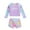 Purple, variant on Odeerbi 4-8 Years Kids Girls Long Sleeve Rash Guard Swimsuits Summer Beach Two Pieces Athletic Training Swimsuit Hawaiian Surfing Swimwear Swim Trunks Bathing Suit Set