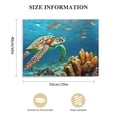 thumbnail image 3 of Shiartex Green Sea Turtle Canvas Wall Art Print, Wildlife Artwork 20x16in, 3 of 6