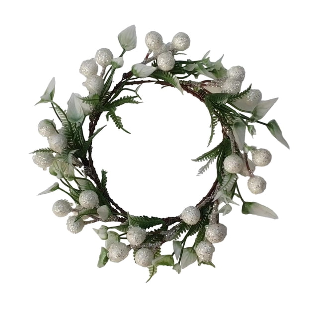Guirnalda de Velas, Anillo, Corona Navideña para Puerta, Decoración Navideña, Puerta Delantera, Corona Navideña para Ventana de Navidad, Decoración de Estilo D