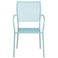 thumbnail image 3 of Bowery Hill Stackable Steel Square Back Patio Dining Side Chair in Sky Blue, 3 of 5