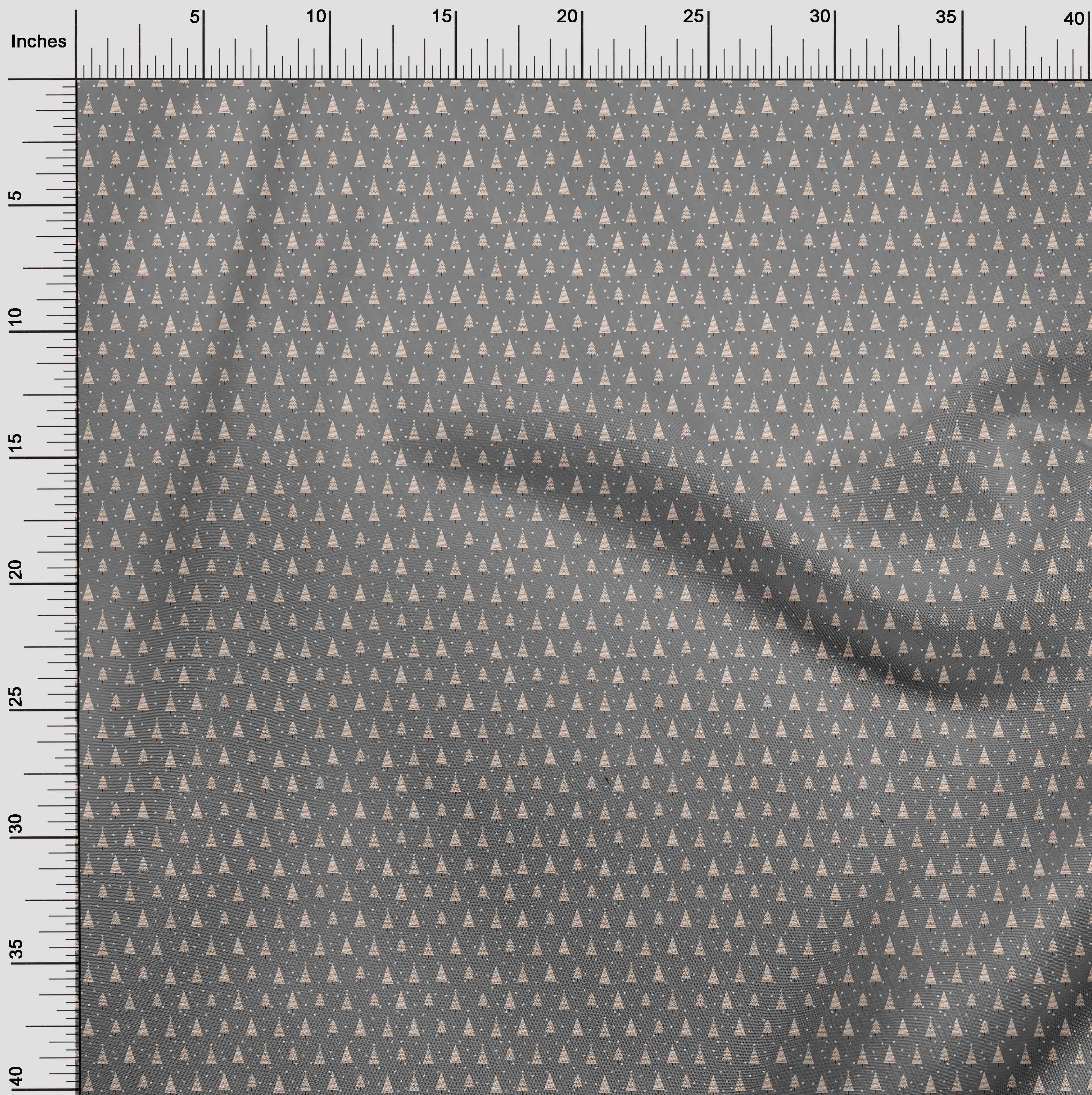 oneOone Georgette Viscose Gray Fabric Christmas Sewing Craft Projects Fabric Prints By Yard 42 Inch Wide
