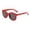 4# Red, variant on Chunky Round Sunglasses for Women Men Trendy Puffy Thick Inflated Shades Hot Pink One Size