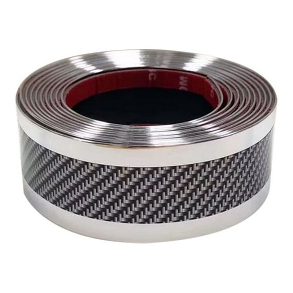 Anckoeil Car Sticker Carbon Fiber Rubber DIY Door Sill Protector Guard Strip 3CM*1M Up to 60% off!