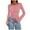 Pink, variant on qolati Long Sleeve Shirts for Women Fall Crop Going Out Tops Casual Boat Neck Bell Sleeve Ribbed Ruched Y2k Slim Fitting Basic Tees