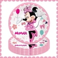 thumbnail image 4 of Suministros de fiesta de cumpleaños de Minnie Mouse, decoraciones, globos de Minnie, vasos, platos, servilletas, bolsa de regalo, cartel, cubierta de mesa para Baby Shower, 4 of 4