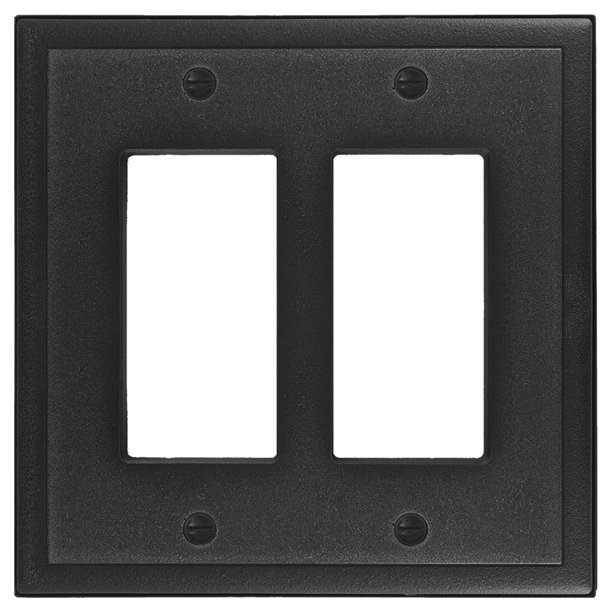 Questech Décor Double Rocker Wall Plate, Ambient Light Switch Cover
