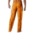 thumbnail image 4 of Men's Halloween Pumpkin Print Lounge Pants, Soft Drawstring Pajama Bottoms, Comfortable Sleepwear for Home & Holiday Parties,Earthy Yellow L, 4 of 4