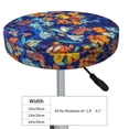 thumbnail image 4 of Round Bar Stool Seat Covers, Colorful Fall Leaves Elastic Round Chair Cover Stool Seat Slipcover Bar Stool Cushions Round Pad for 12-14 inch, 4 of 7