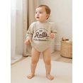thumbnail image 4 of BemeyourBBs Baby Boy Girl Thanksgiving Romper Letter Print Long Sleeve Jumpsuit, 4 of 9