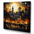 thumbnail image 2 of Designart "Harlem Renaissance Reflections Painting I" Pointillism Wall Art Living Room, 2 of 5