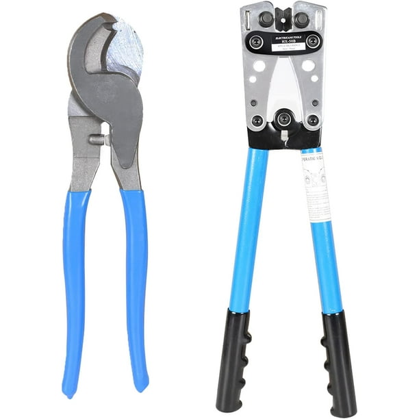 waltyotur Battery Cable Lug Crimper Tool for Crimping Wire Cable with