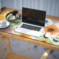thumbnail image 3 of Long Mouse Pads for Desk,Pioneer Flower Floral Print Pattern Desk Mats on Top Of Desks, Desk Mouse Pad Extra Large with 3mm Non-Slip Base and Stitched Edge for Gaming,Office,Work,Home 35.4"x15.7", 3 of 6