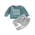 thumbnail image 1 of MesaSe Toddler Baby Boy Fall Clothes Suits Letter Print Tops and Long Pants Set 2 Pieces Set, 1 of 8