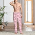 thumbnail image 5 of Vsdgher Irregular Plaid Print Mens Pajama Pants Sleep & Lounge Pants, PJ Bottoms With elastic waistb and Pockets, 5 of 5