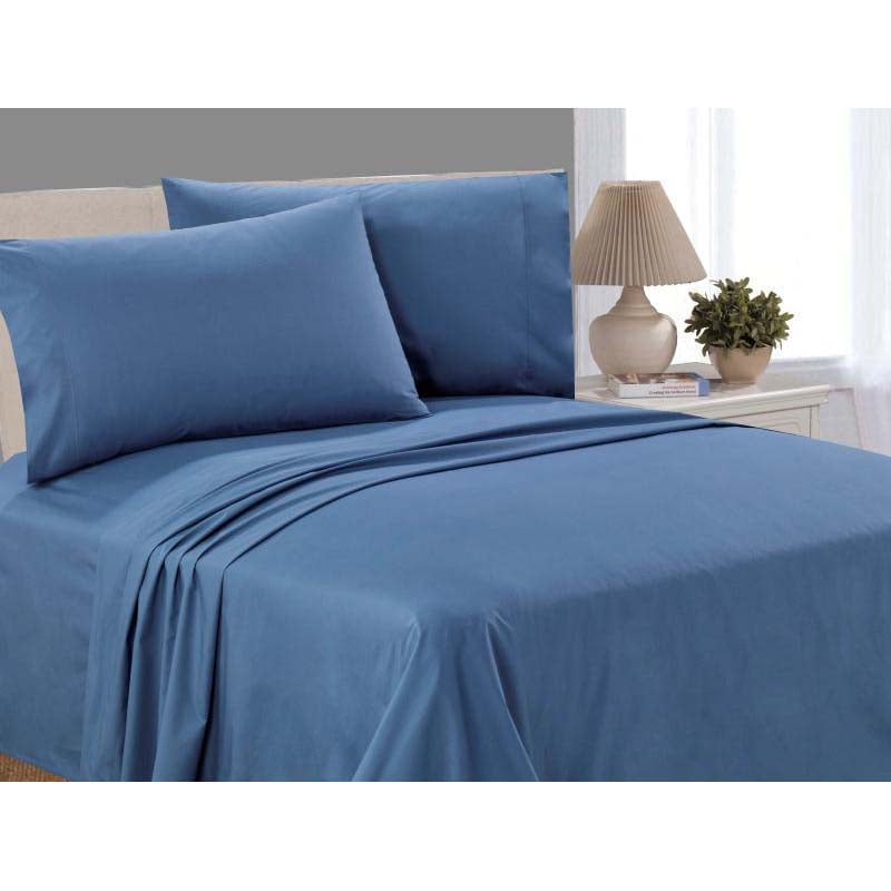 Mainstays 100 Cotton Percale, 200 Thread Count Sheet Set, Full