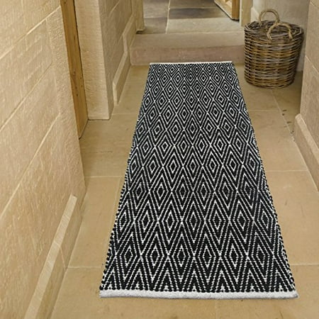 washable runner rug 2x5 cotton machine chardin reversible fully diamond runners