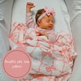 thumbnail image 5 of LollyBanks Pink Bow Bliss Breathable Baby Swaddle Blanket, 100% Muslin Cotton, 47"x47", 1 Pack, 5 of 8