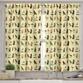 thumbnail image 2 of Ambesonne Egyptian Valance & Curtain, Antique Hieroglyph Forms, 55"x24", Multicolor, 2 of 7