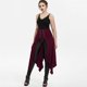thumbnail image 3 of Womens Halloween Costumes Gothic Skirts for Women Women Halloween Gothic Punk Asymmetric Lace-up Slit Front Skirt A-Line Skirt, 3 of 9