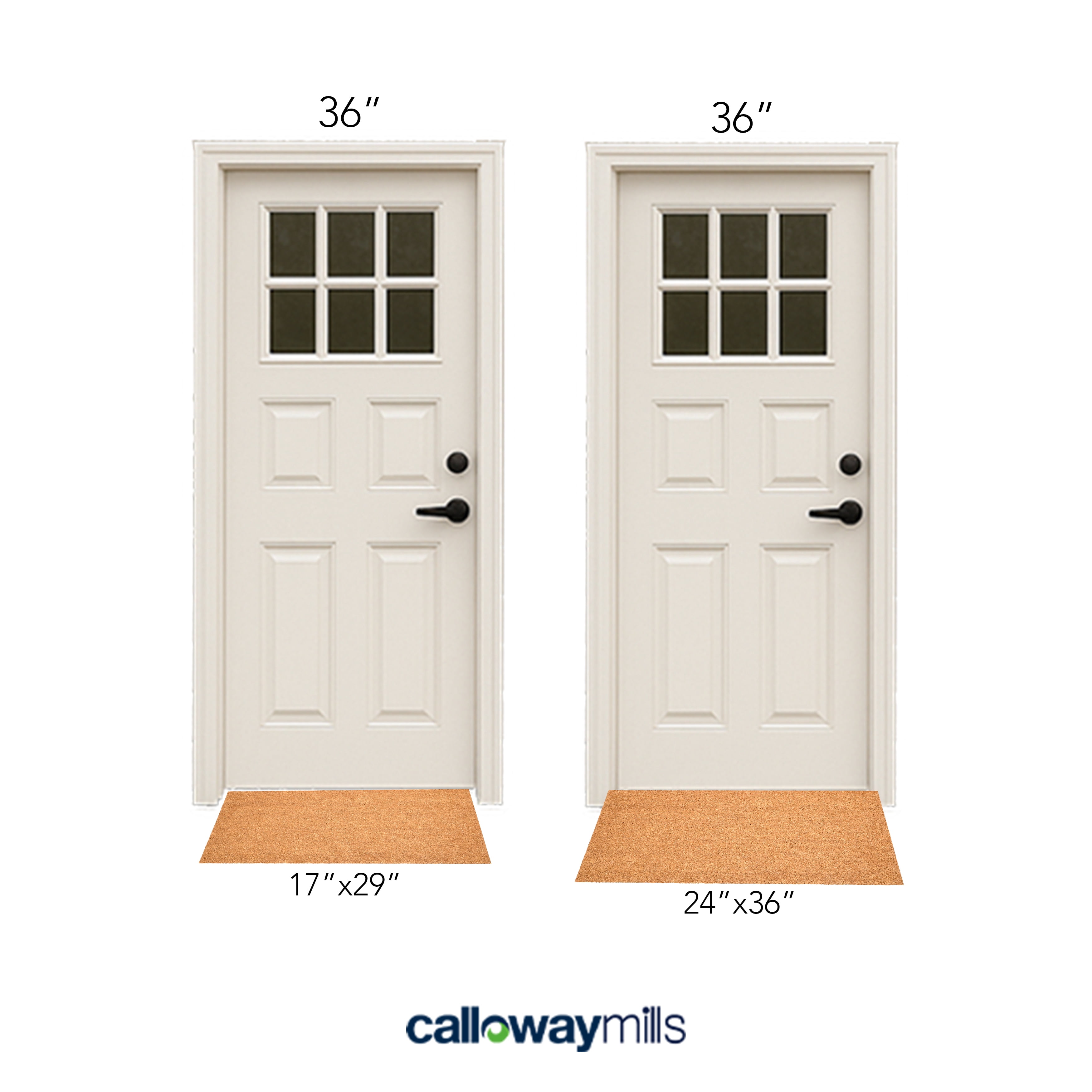 Calloway Mills 117921729 Apres Ski Black Doormat, 17" x 29"