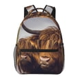 thumbnail image 1 of Fotbe Portrait Of Cow With Its Baby Cow Mochila Casual con Estampado para Escuela, Viajes y Actividades al Aire Libre - Duradera, Ligera y Cómoda, 1 of 5