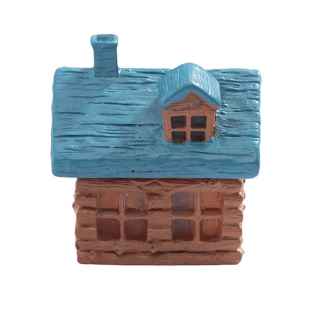 Luminous Mushroom House Cabin Ornament for Dollhouse Decor with LED Light and Touch Control 4.5 cm