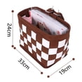 thumbnail image 2 of 13L Portable Felt Basket Bike Basket with Hand Straps Handbag for Bike Brown, 2 of 7