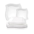 thumbnail image 4 of Smarty 7" White Square Wave Disposable Plastic Salad Plates 120ct, 4 of 7