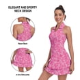 thumbnail image 6 of Women’s Sleeveless Tennis Dress with Built-in Shorts and Pockets V Neck Polo Racerback Golf Workout Dress Athletic Skirt, 6 of 6