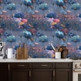 thumbnail image 2 of Peel and Stick Wallpaper Ethereal Twilight Garden Glowing Ghost Flowers Wall Mural 17.7in x 9.8ft Self Adhesive Removable Wall Paper Renter Friendly Wallpaper for Nursery Bedroom Cabinets, 2 of 8