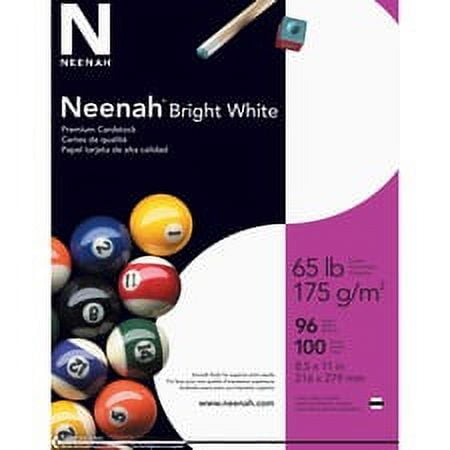 Neenah Bright White Cardstock - Letter - 8 1/2 Neenah Bright White Cardstock - Letter - 8 1/2