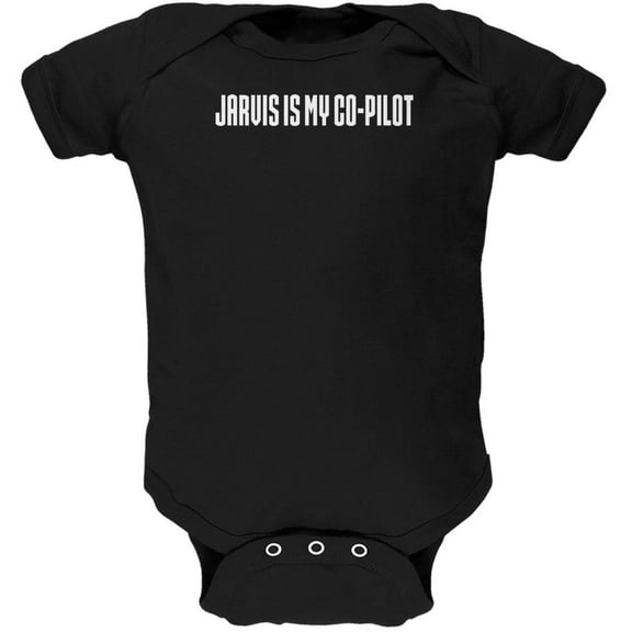 Jarvis is my Copilot Funny Black Soft Baby One Piece - 3-6 months